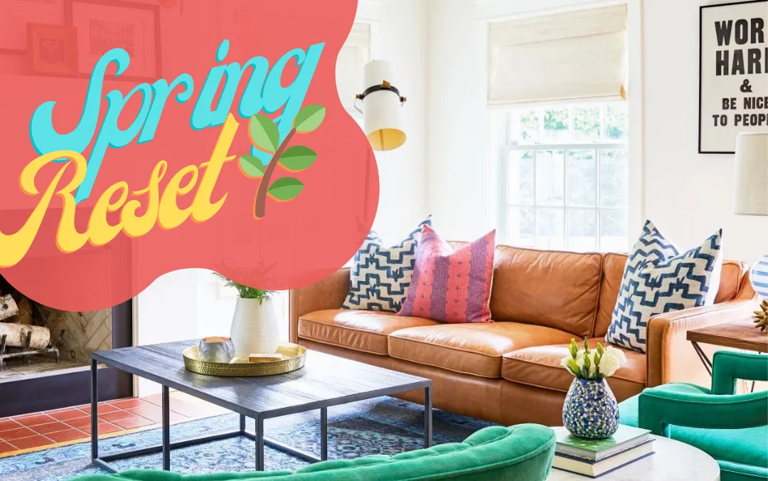 spring home reset with colorful clean space and natural light creating a calm and happy home