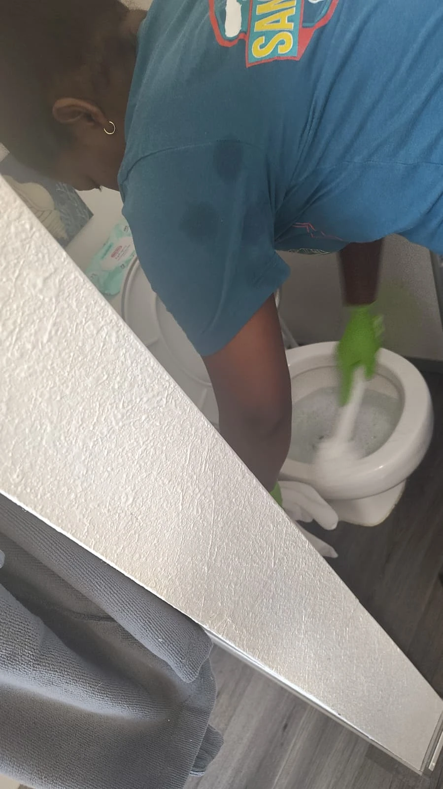 Sandia Green Clean three-person team arriving at an Albuquerque home