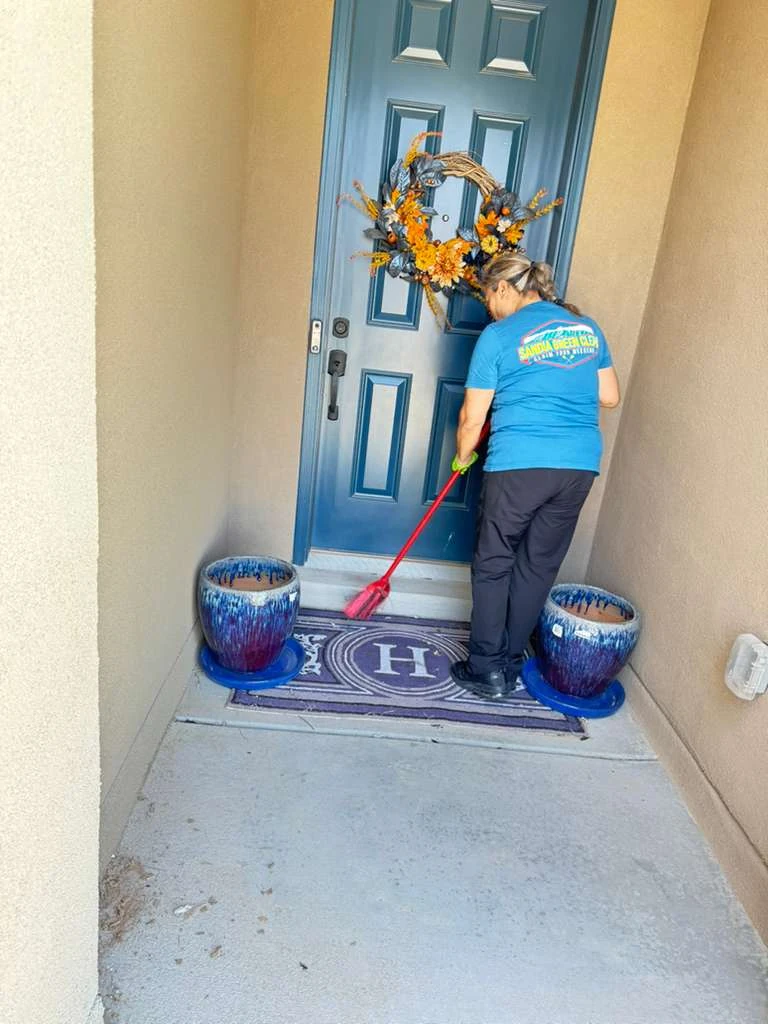 Sandia Green Clean team performing an Airbnb turnover clean in Albuquerque