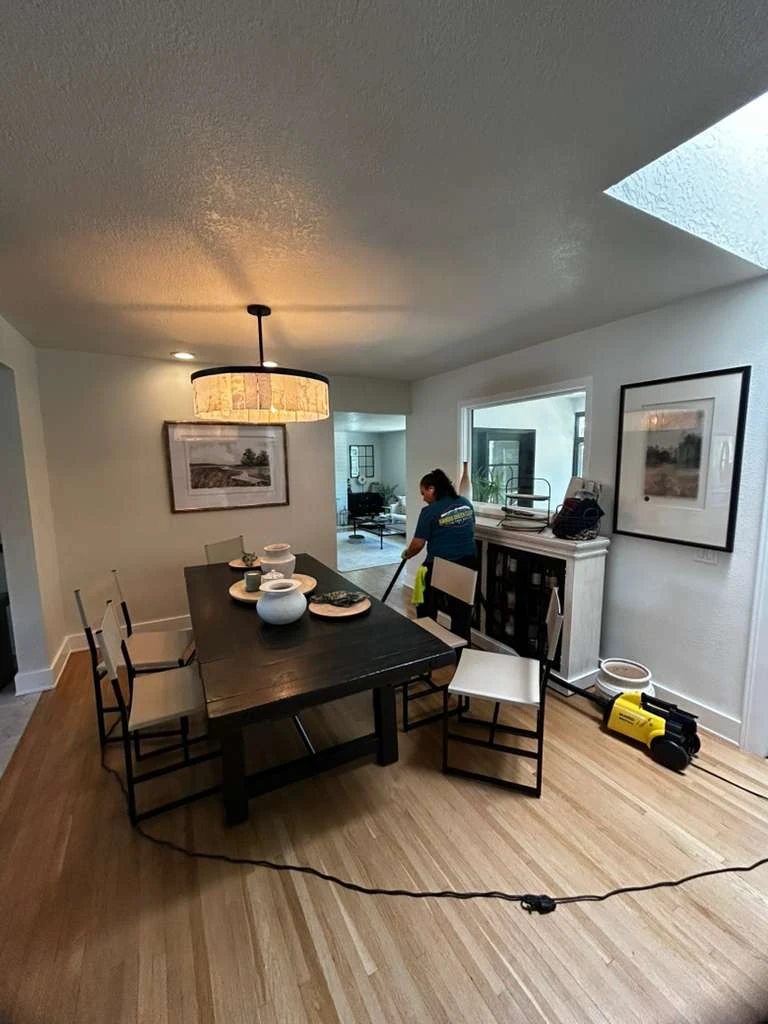 Sandia Green Clean three-person team cleaning a Santa Fe home