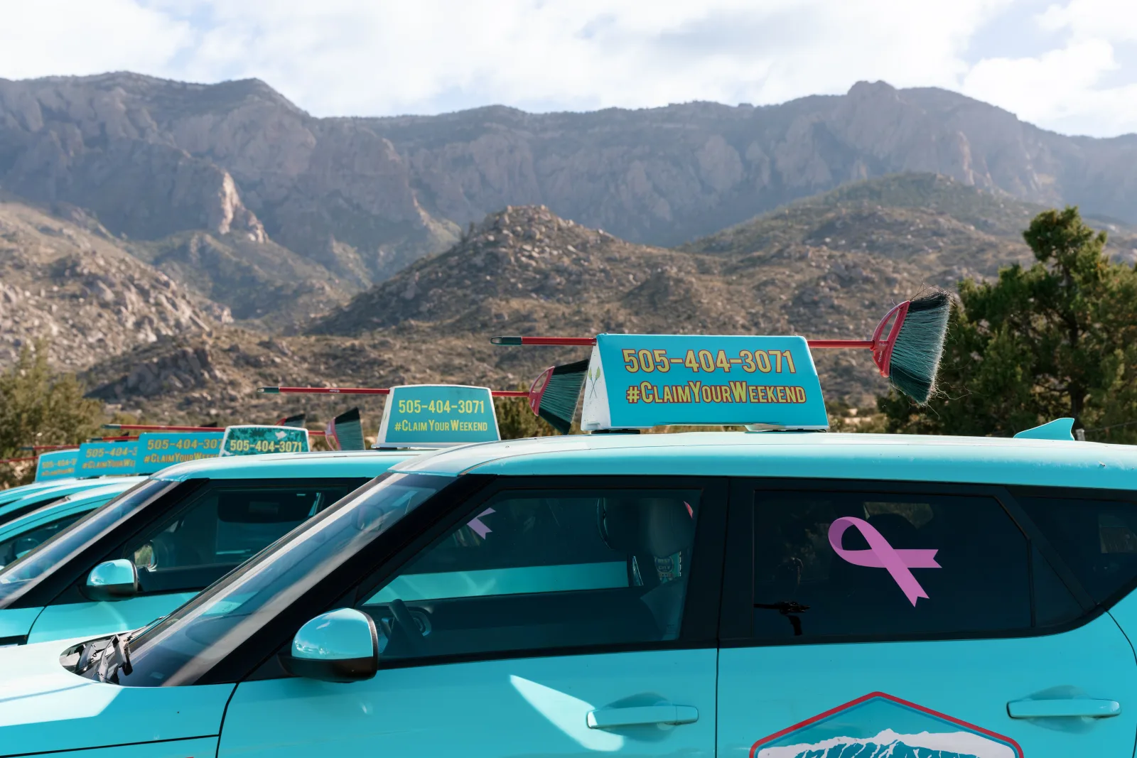 Sandia Green Clean van parked outside an Albuquerque home where the company started in 2017